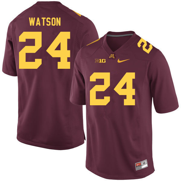 Men #24 Tariq Watson Minnesota Golden Gophers College Football Jerseys Sale-Maroon - Click Image to Close